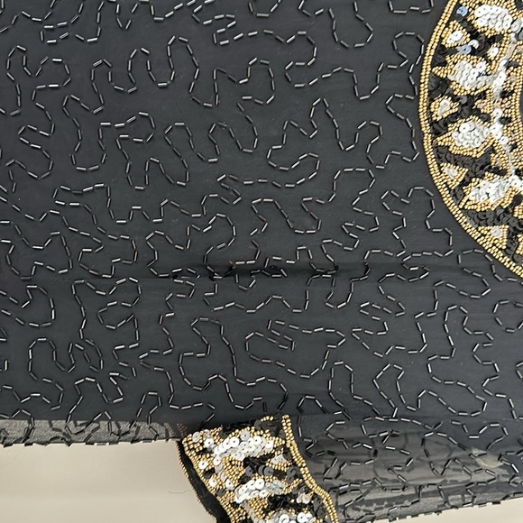 Beaded black Mini Dress - Picture 2 of 2